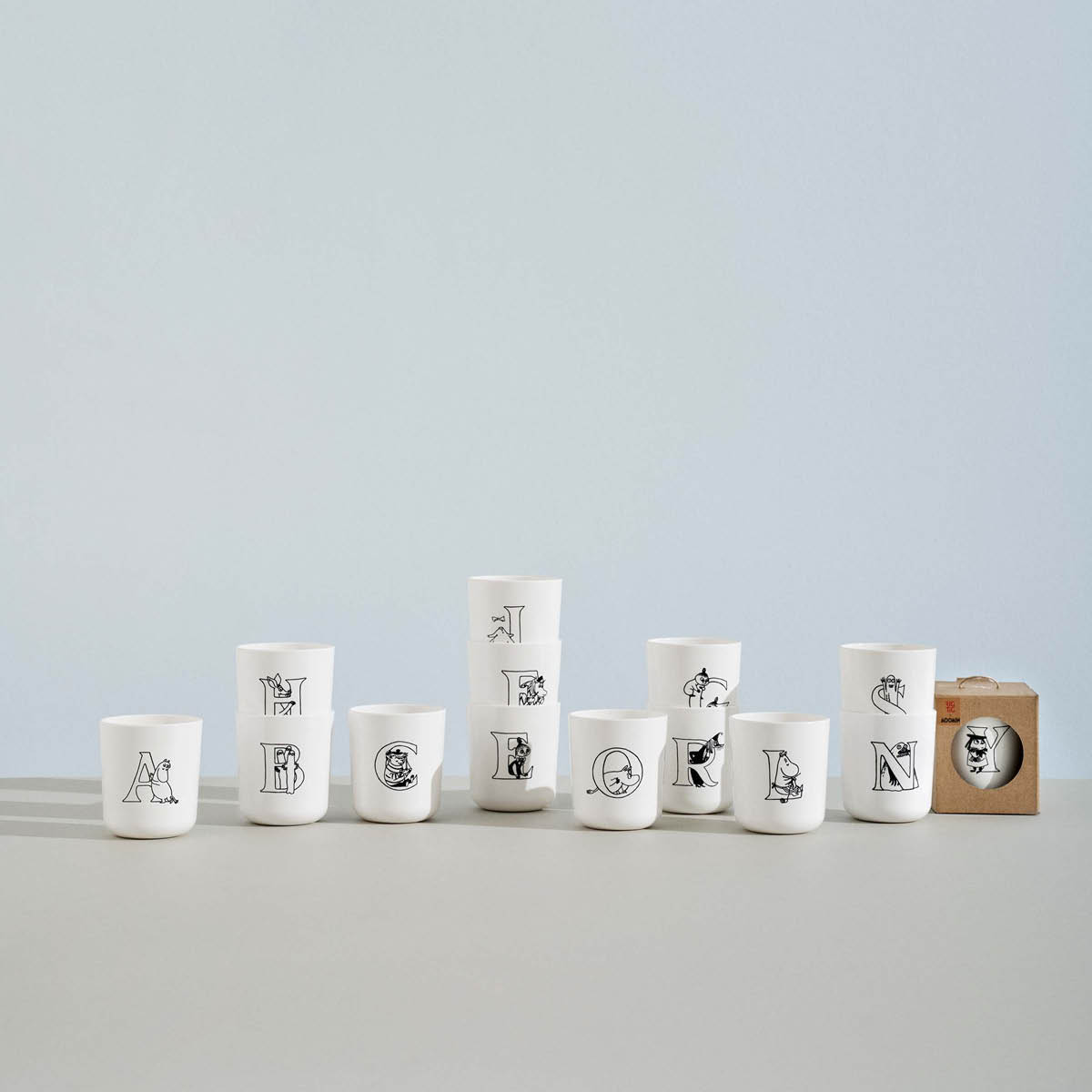 Moomin ABC Mugg 20 cl A Vit