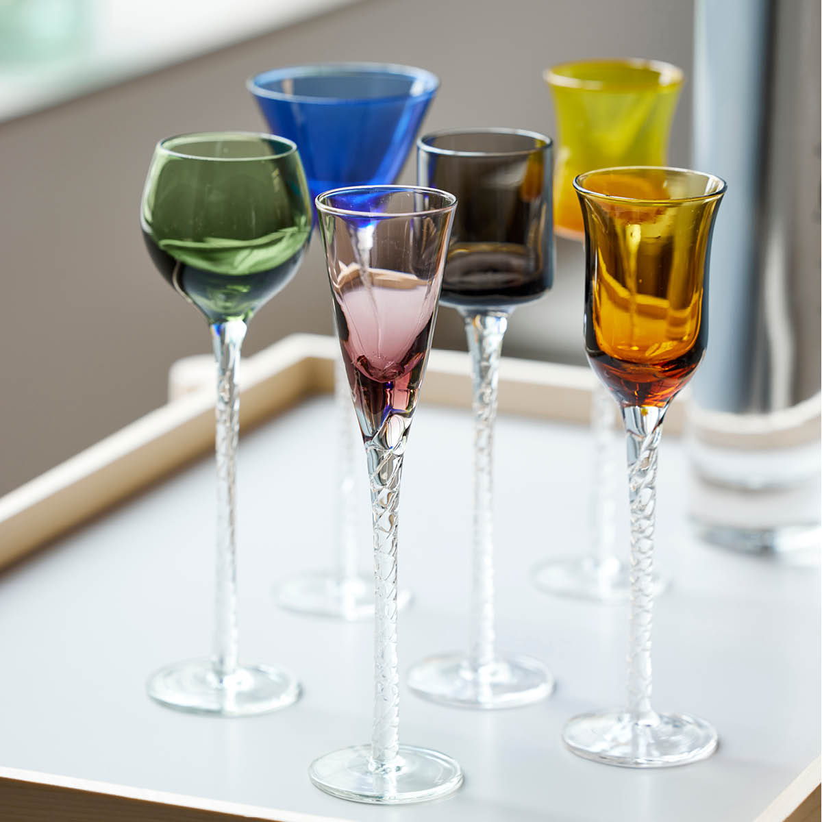 Snapsglas London 18 cm 6-pack Flerfärgad