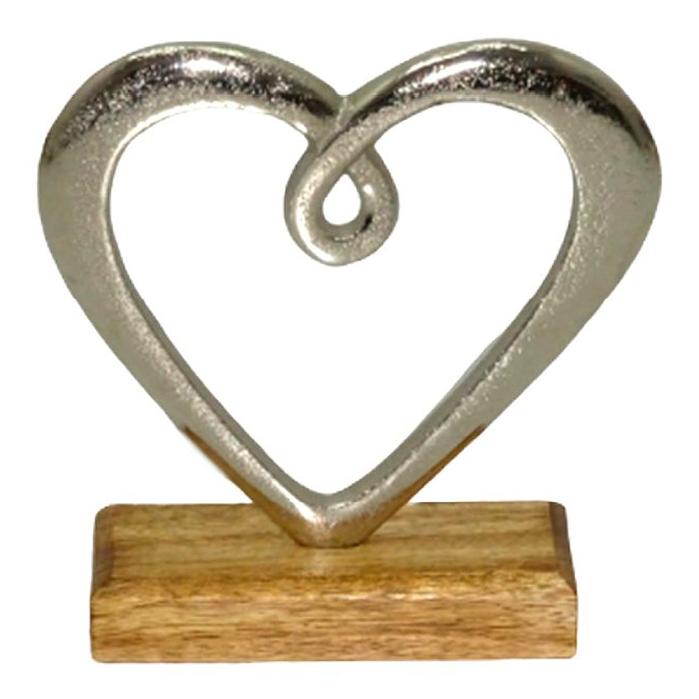Hedy Skulptur Hjärta 16 cm Aluminium