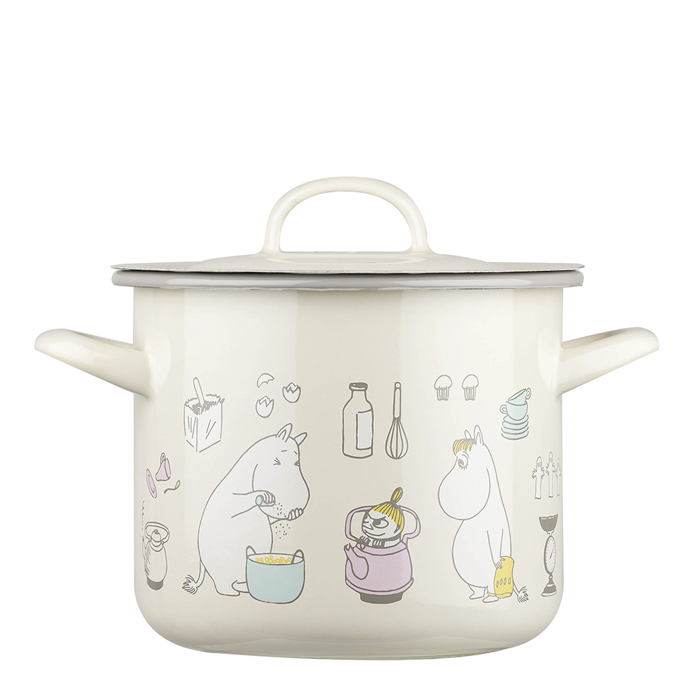 Mumin Kastrull med lock 2,5 L Beige