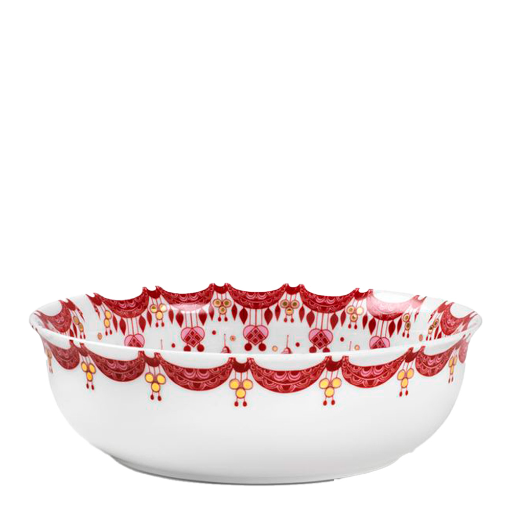 Guirlande Julskål 24,5 cm Röd