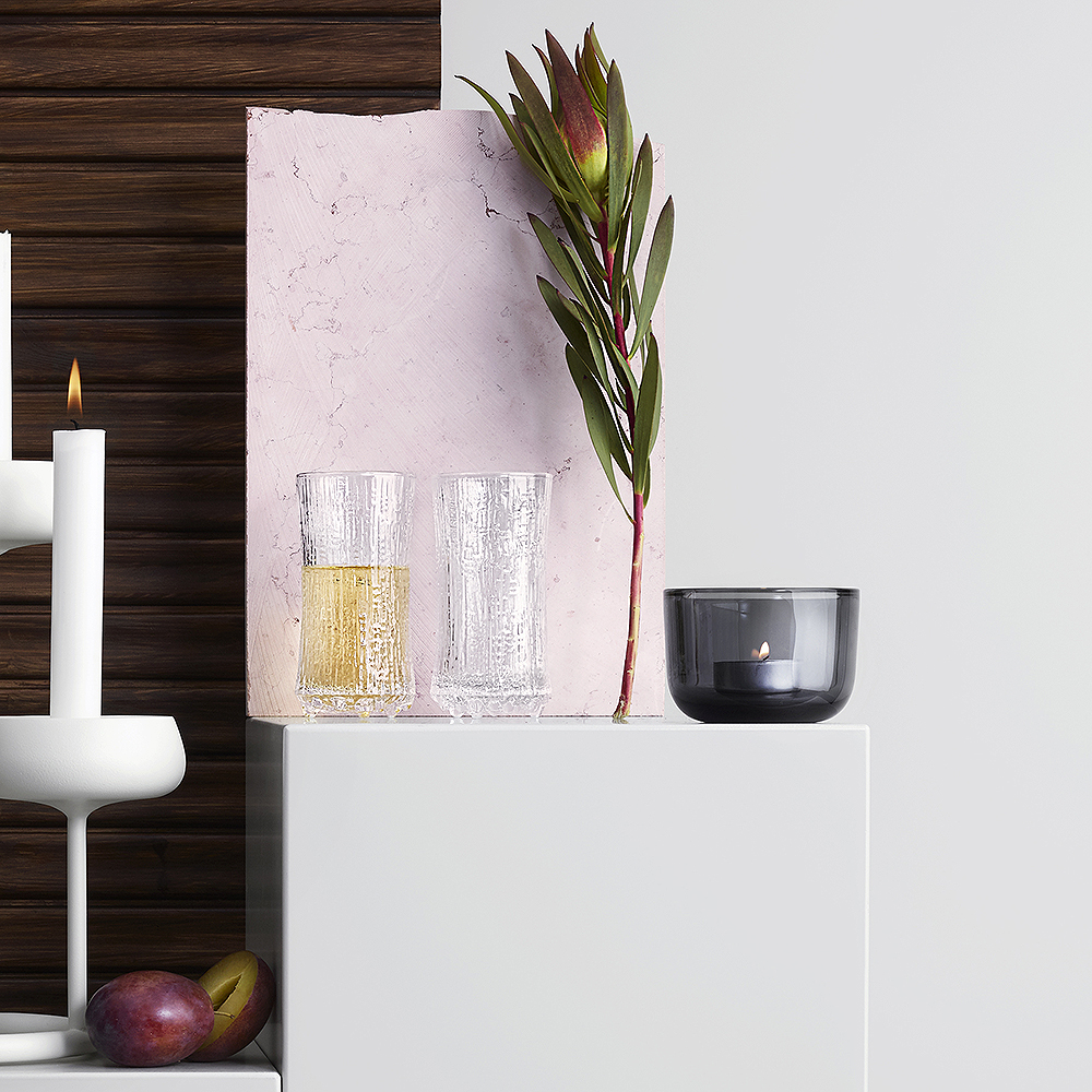 Valkea Ljuslykta 6 cm Grå