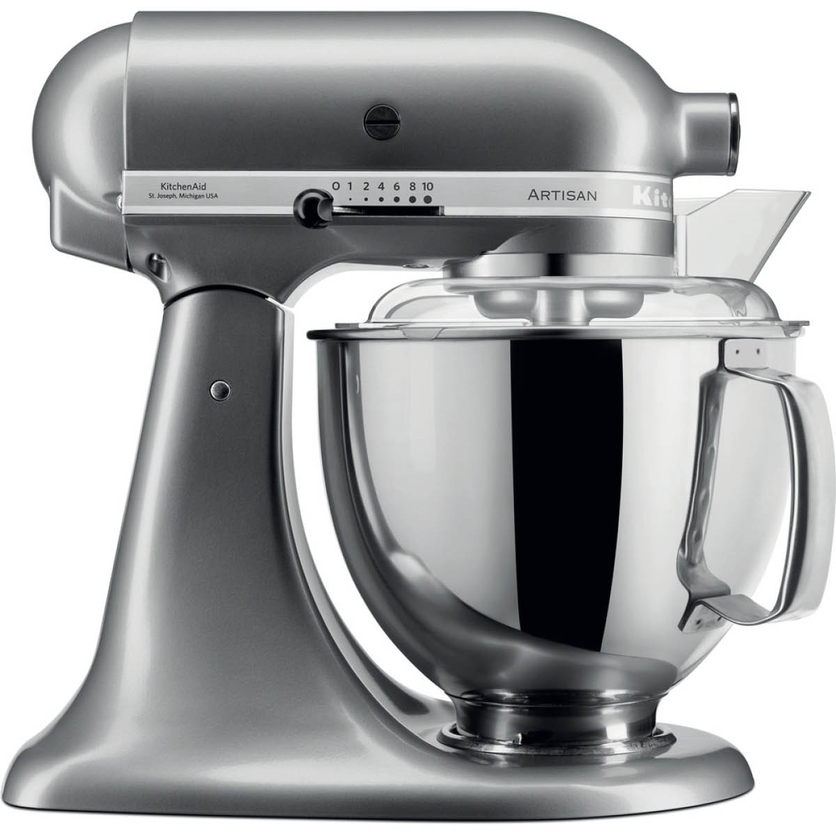 Artisan 5Ksm175Ps Köksmaskin M/Fällbart Drivhuvud 4,8L contour Silver