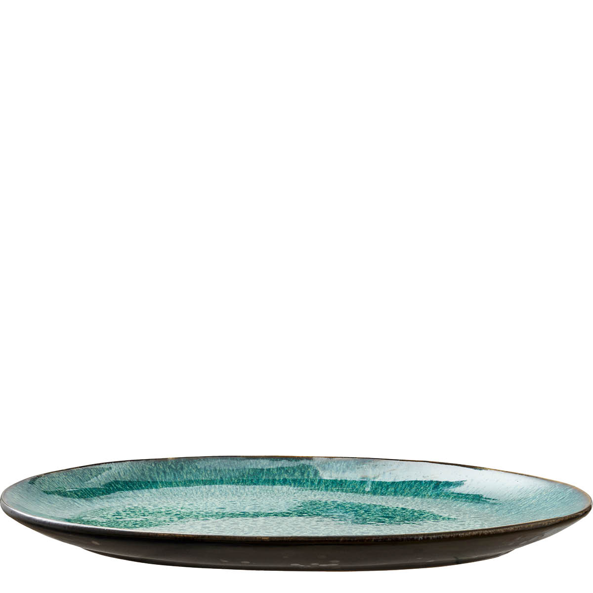 Fat Oval 36x25 cm Svart/Grön