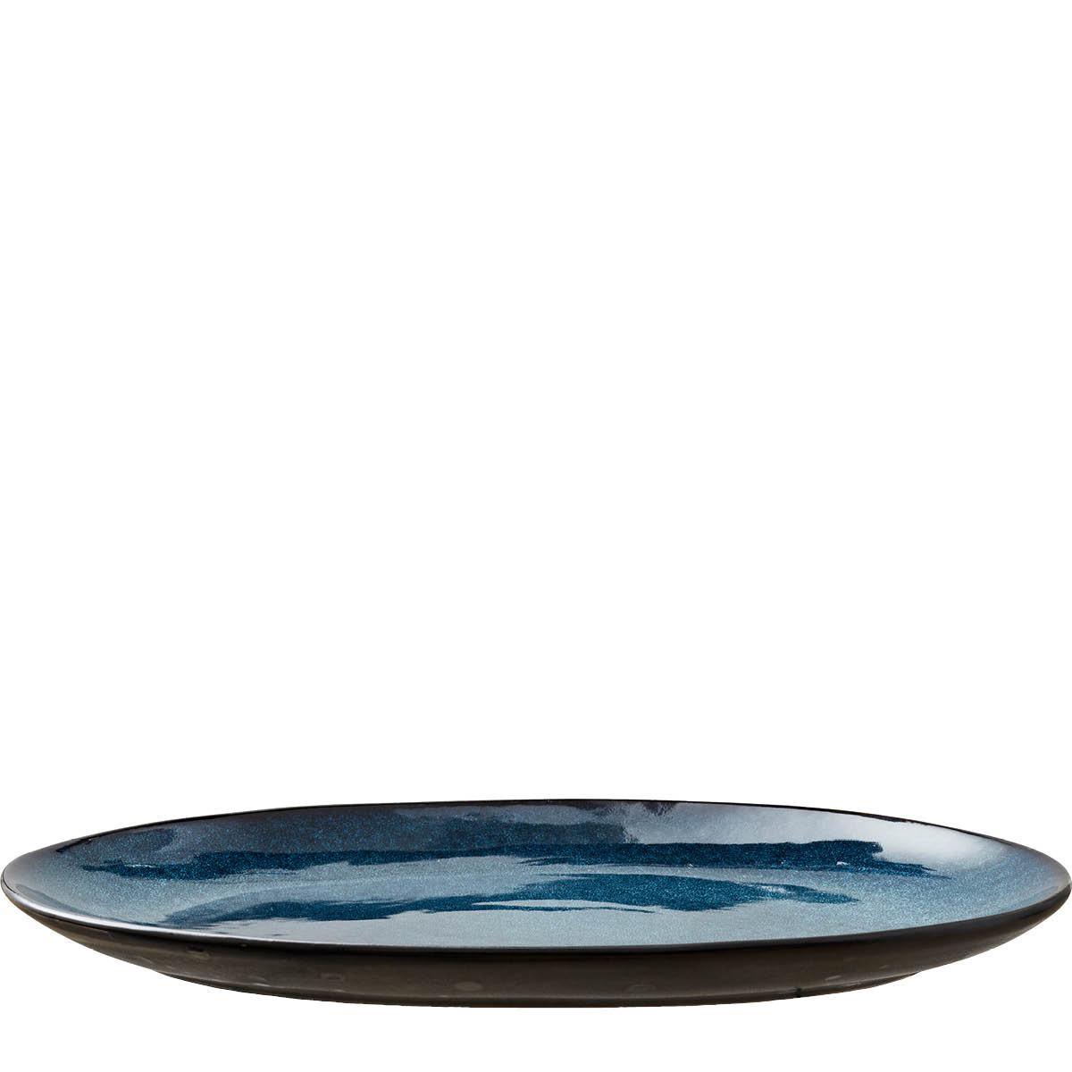 Fat Oval 36x25 cm Svart/Mörkblå