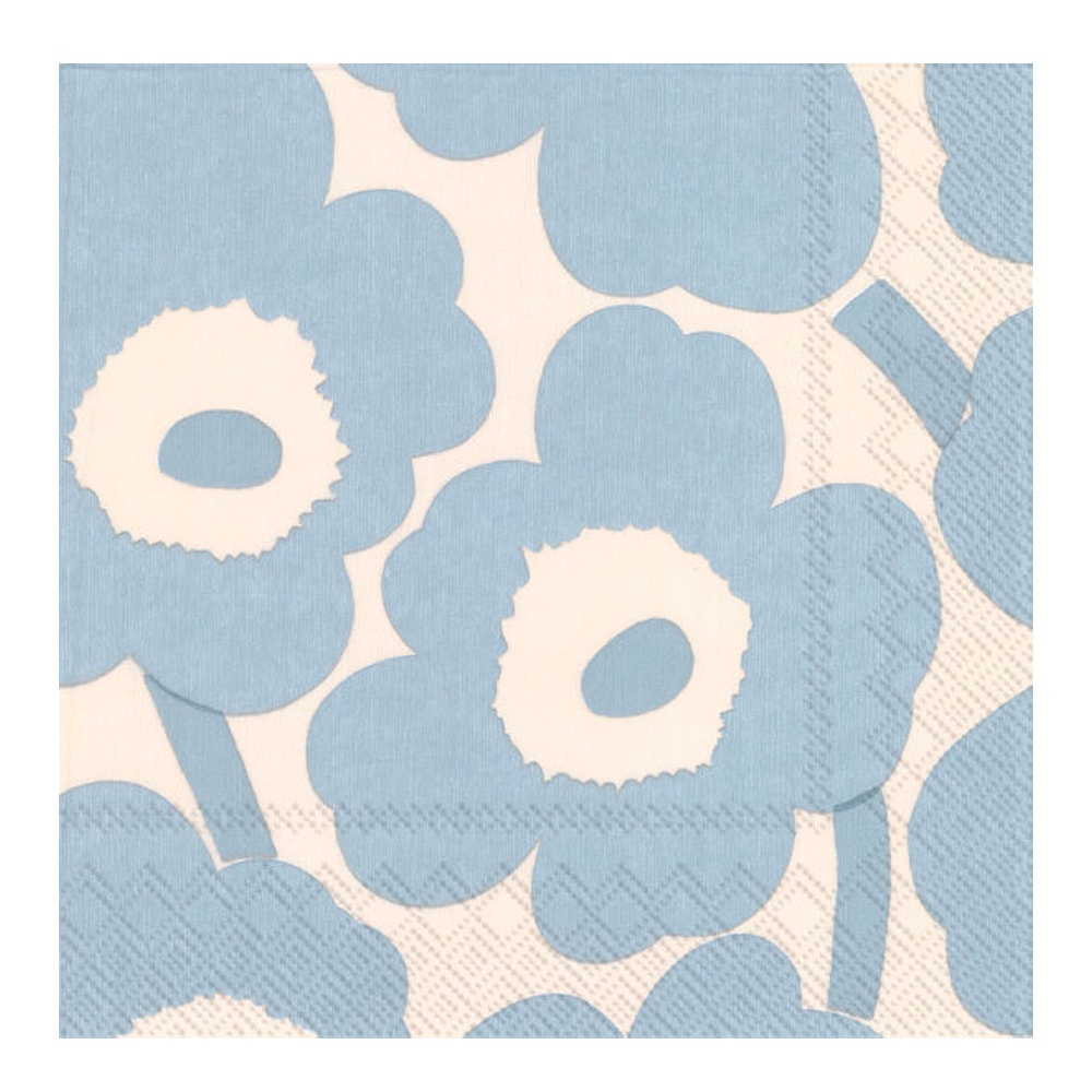 Servett Unikko 33x33 cm Ljusblå/Creme