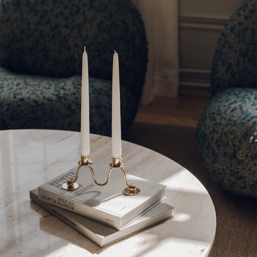 Lignano Sabbiadoro 2 Ljusstake 20 cm Guld