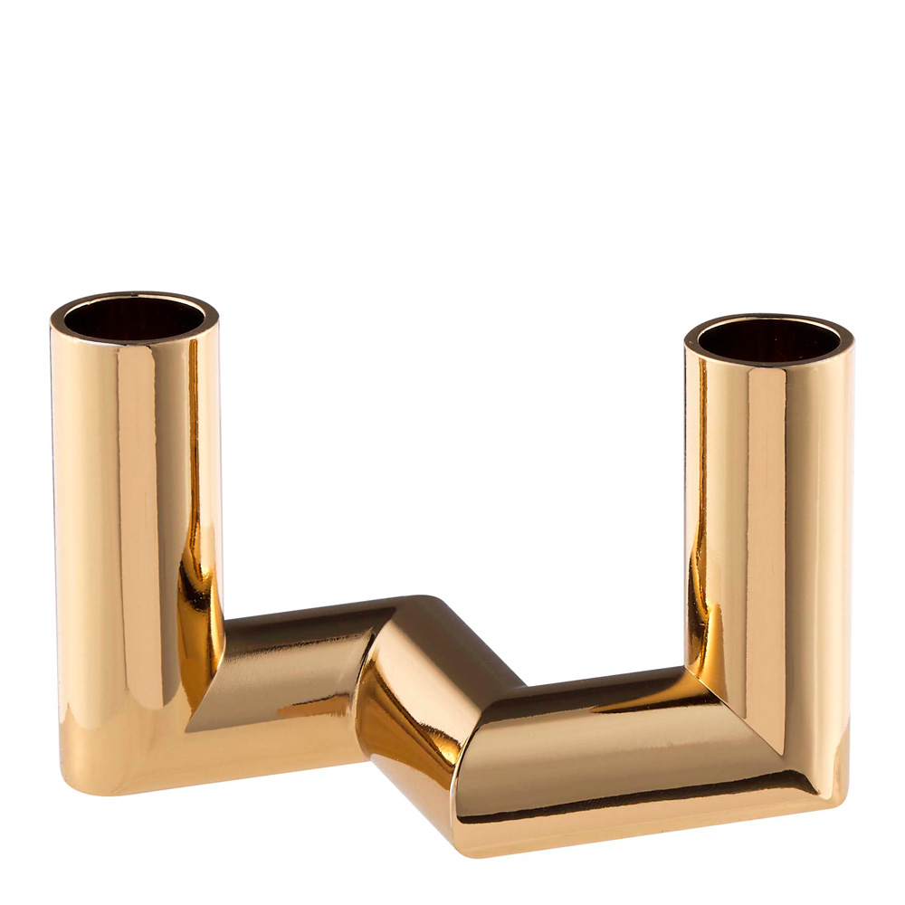 Matrix Ljusstake 2-armad 7,5 cm Guld