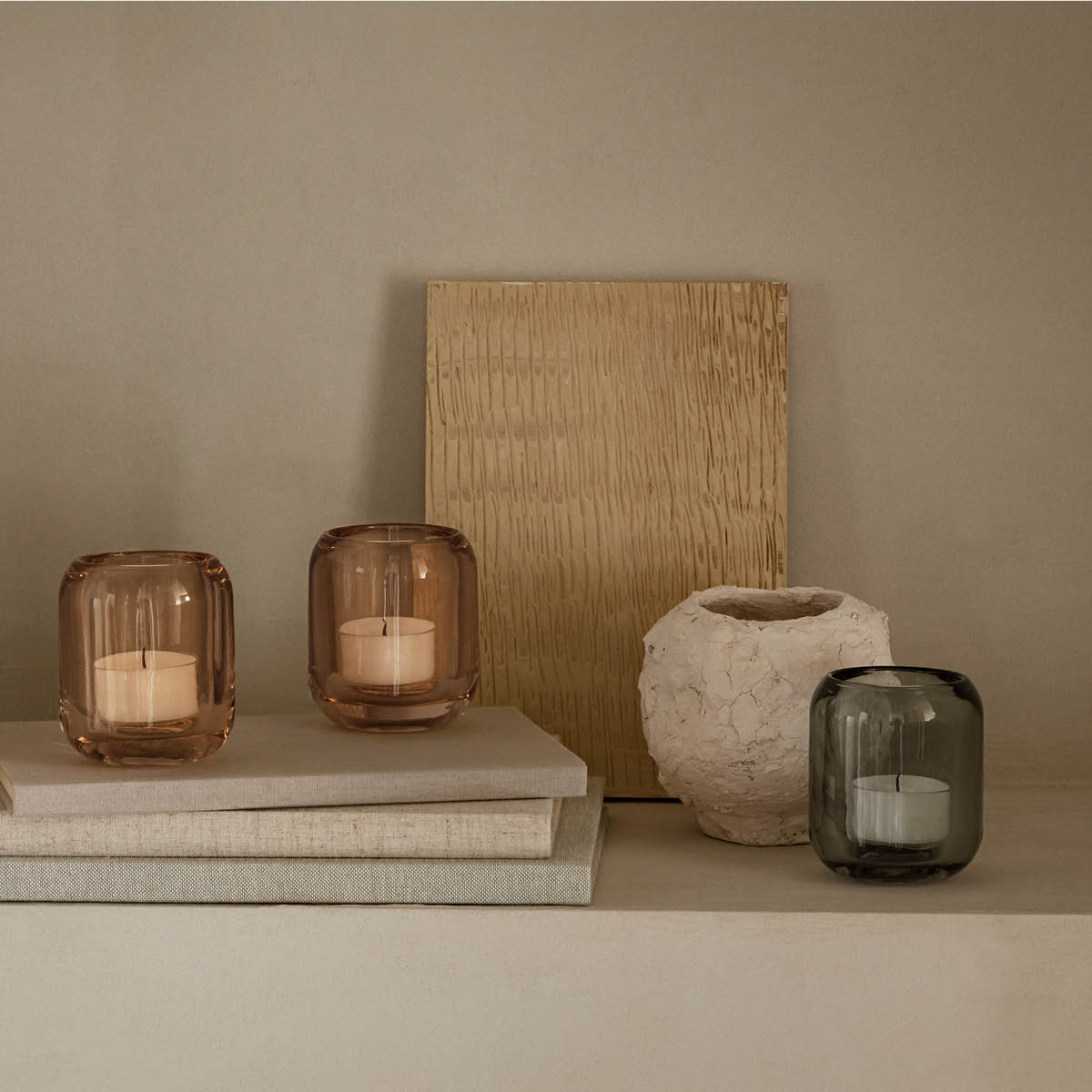 Acorn Värmeljushållare 2-Pack Stone