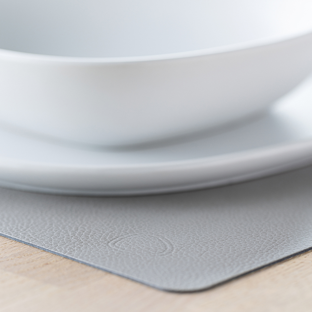 Leather Serene Rectangle Bordstablett 26x34 cm Ash