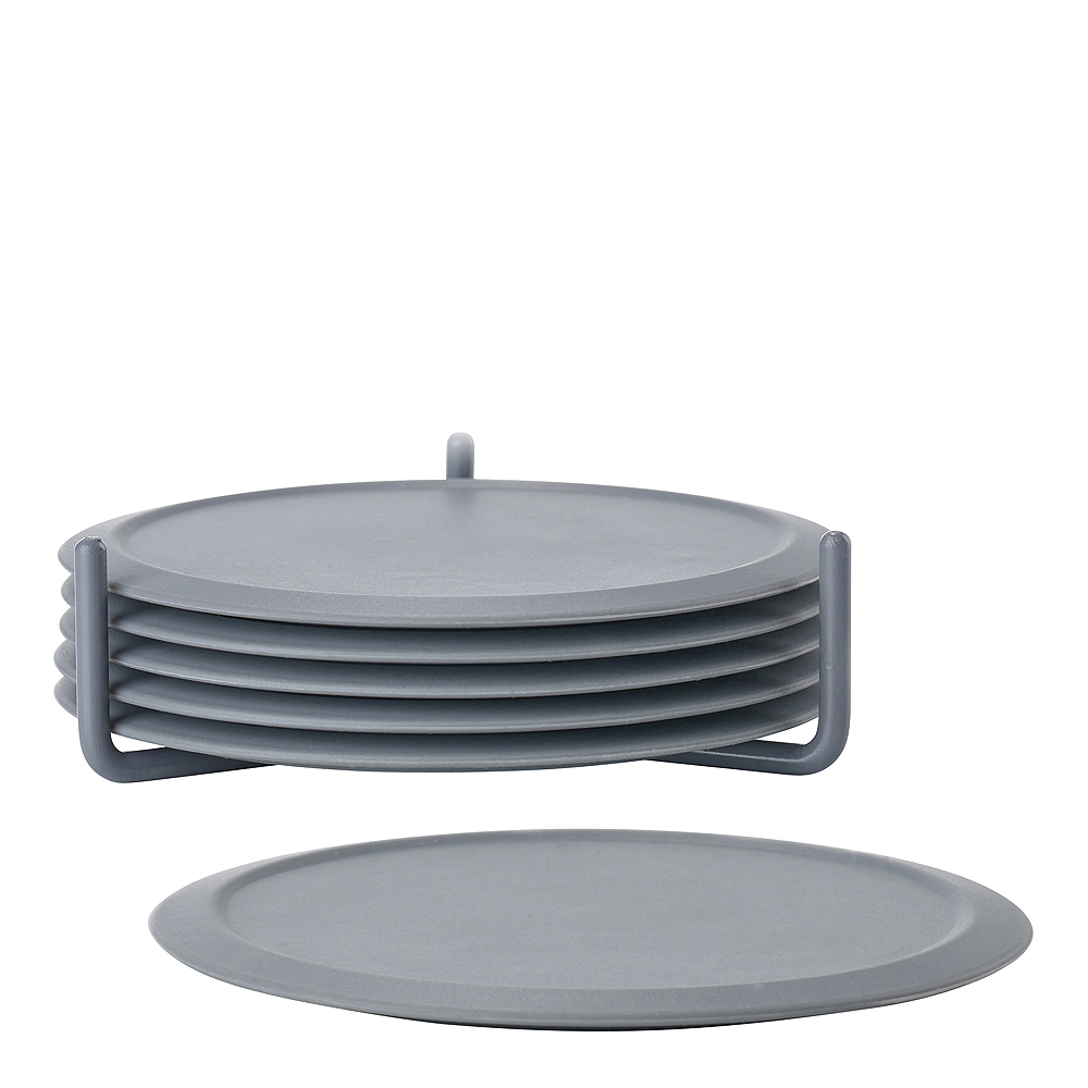 Singles Glasunderlägg SilIkon 6-pack Grå