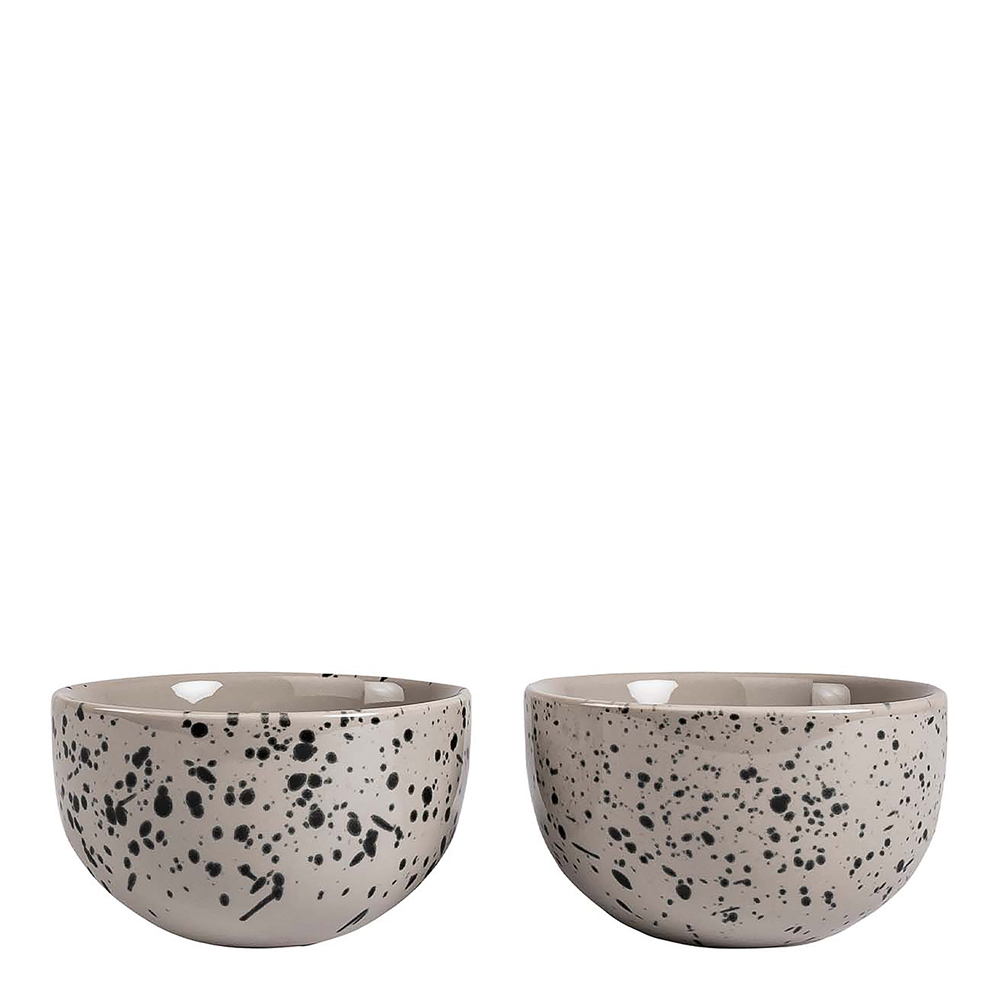 Ditte Serveringsskål Liten 9 cm 2-pack Grå/Svart