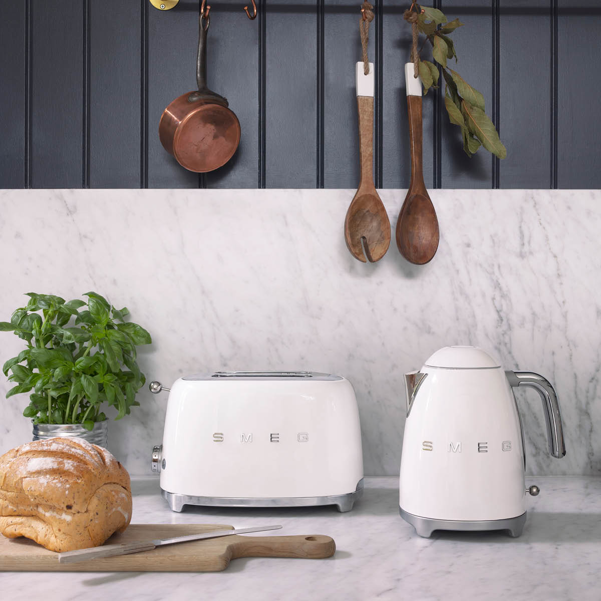 Smeg 50's Style Brödrost 2 skivor Vit
