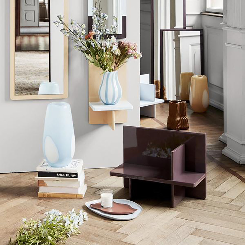 Ada Dot Vas 37 cm Blå/Vit