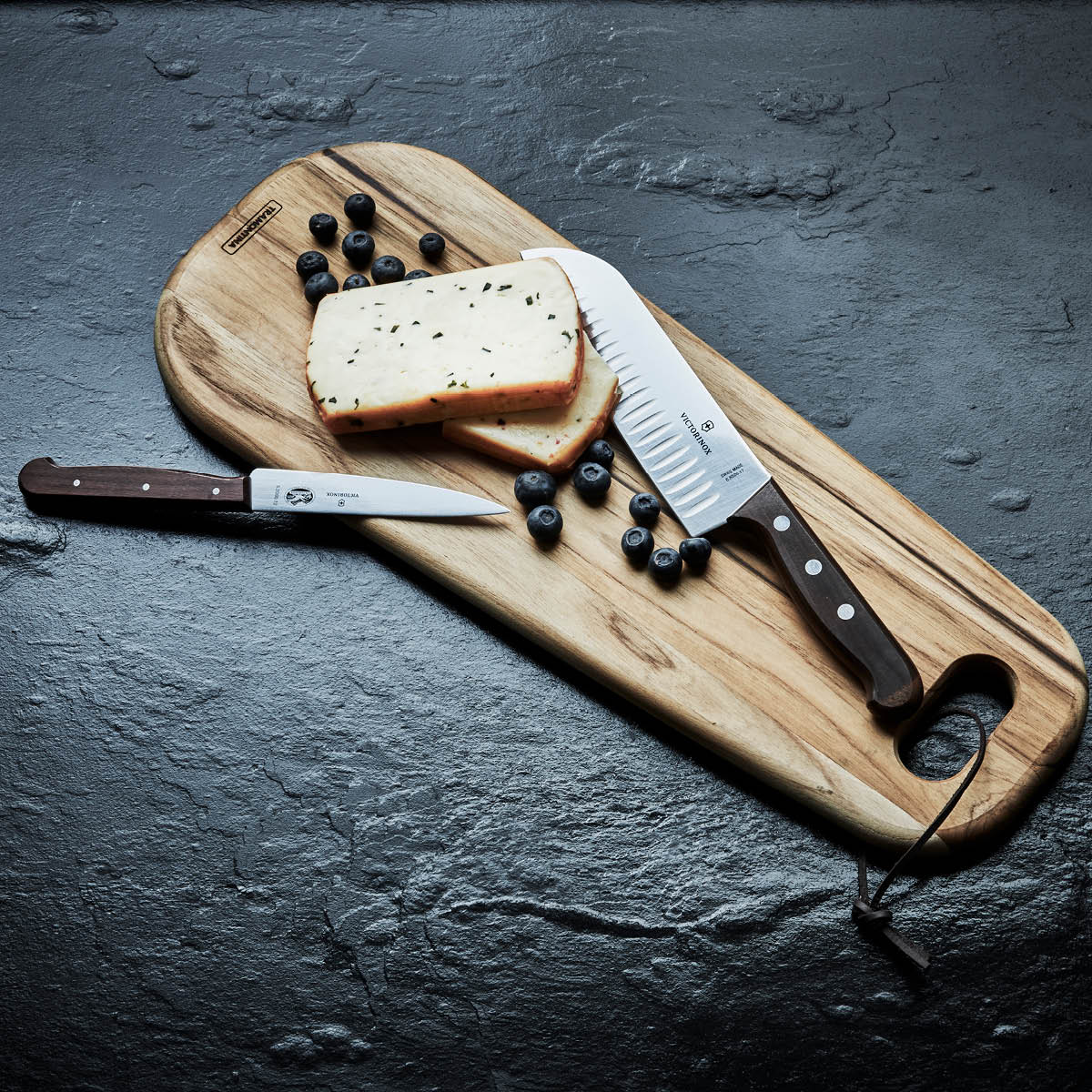 Kebony Santokniv med luftfickor 17 cm