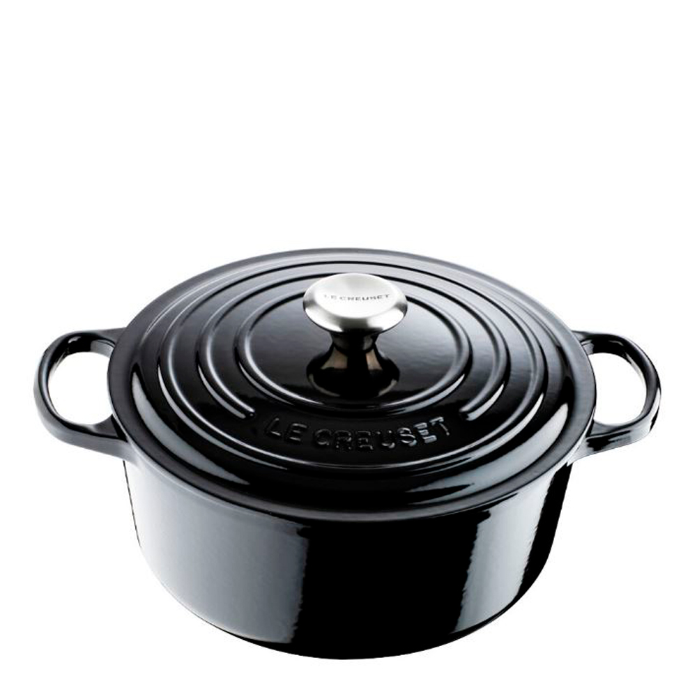 Signature Gjutjärnsgryta rund 28 cm 6,7 L Svart blank