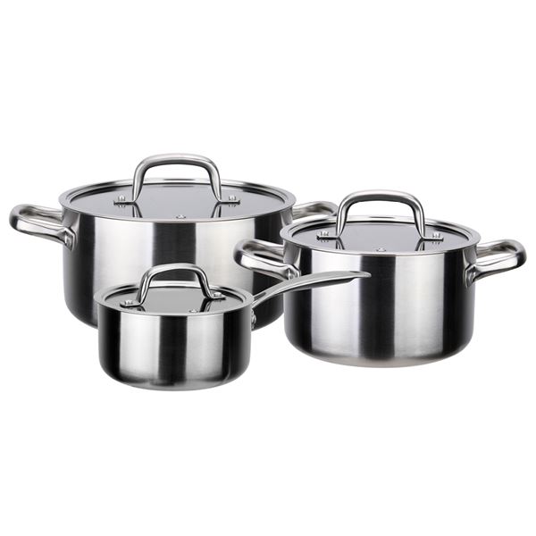 Rix Pro Grytset 3 Delar Borstat Stål