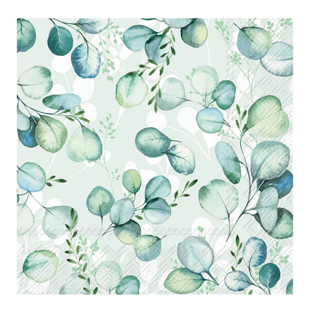 Servett 33x3cm 20-pack Grön Eucalyptus