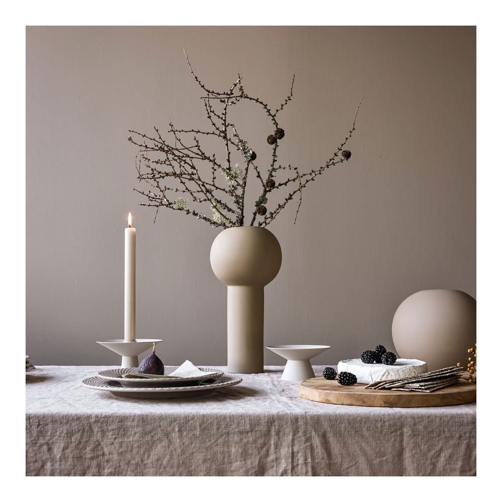 Uma Ljusstake 14x9,5 cm Sand