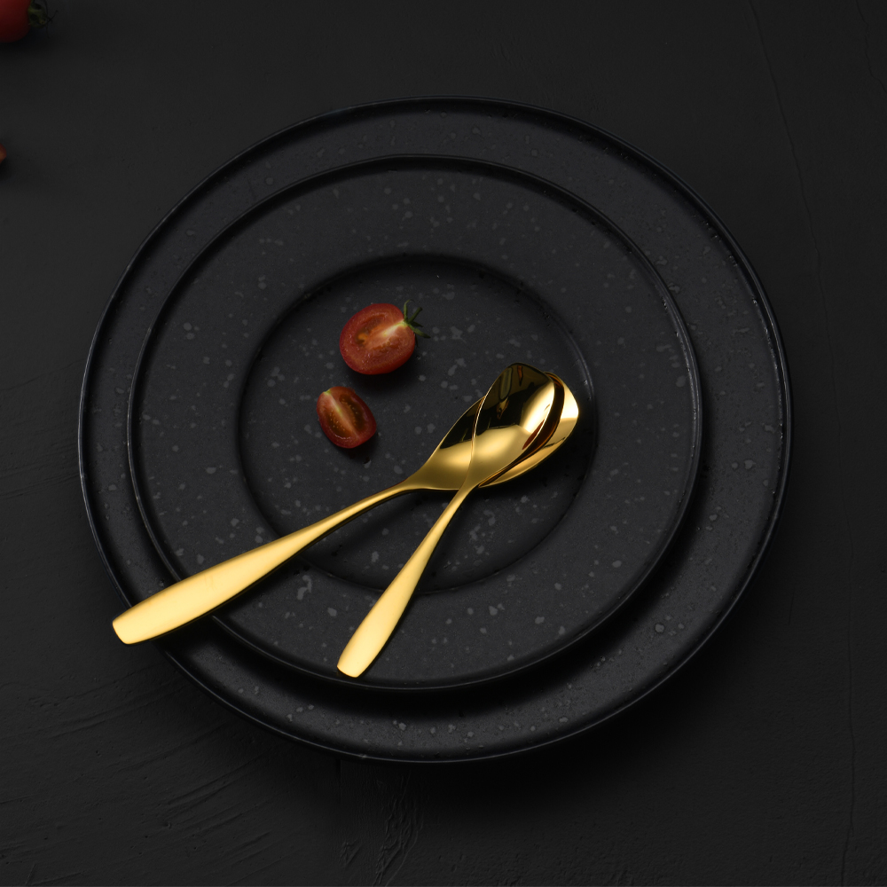 Black Satin Tallrik 29 cm Svart