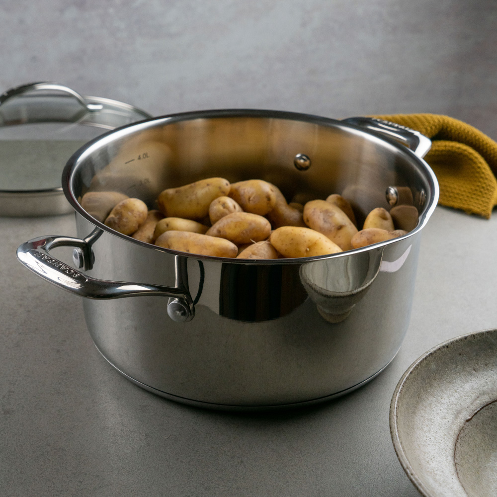 STS Gryta med lock 4,8 L Rostfri