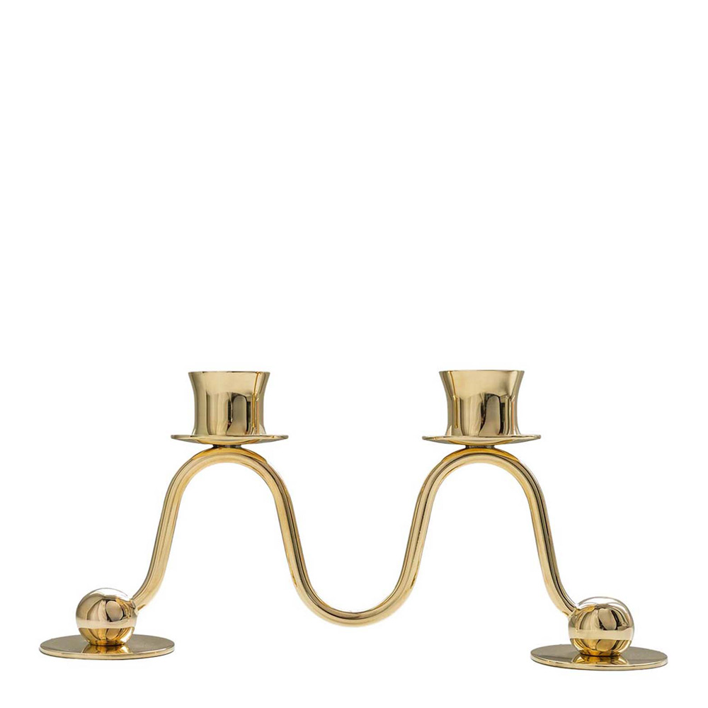 Lignano Sabbiadoro 2 Ljusstake 20 cm Guld