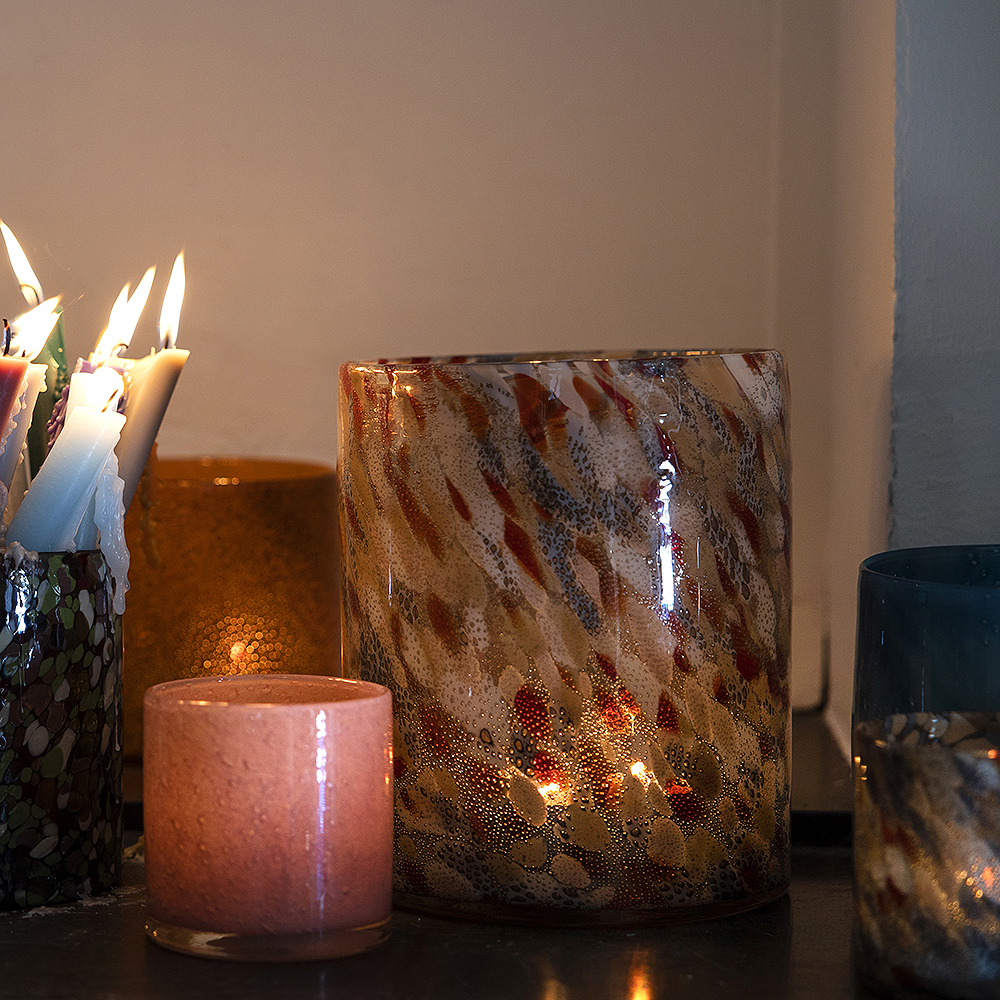 Calore Ljuslykta 15x15 cm Fläckig