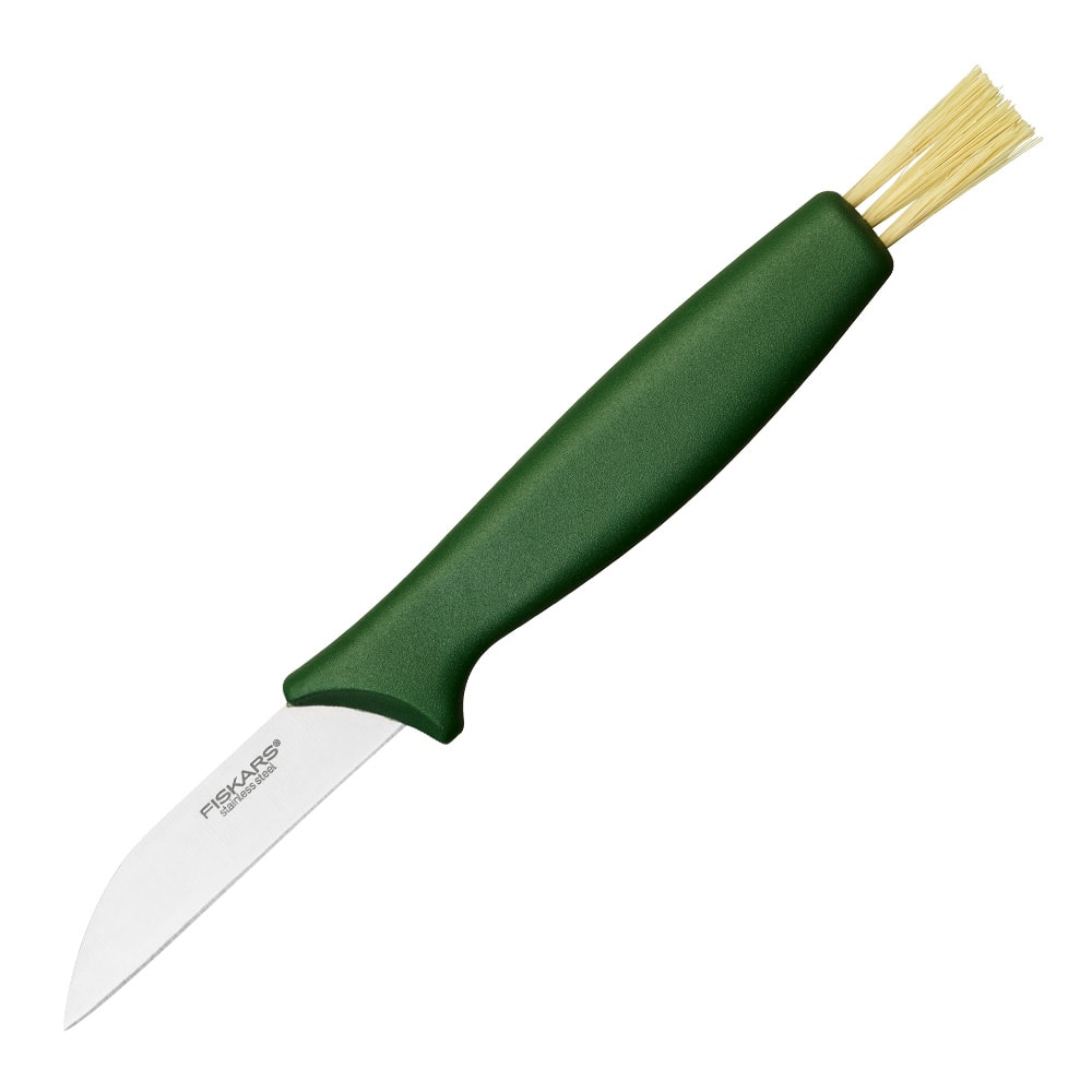 Solid Svampkniv med Borste Grön