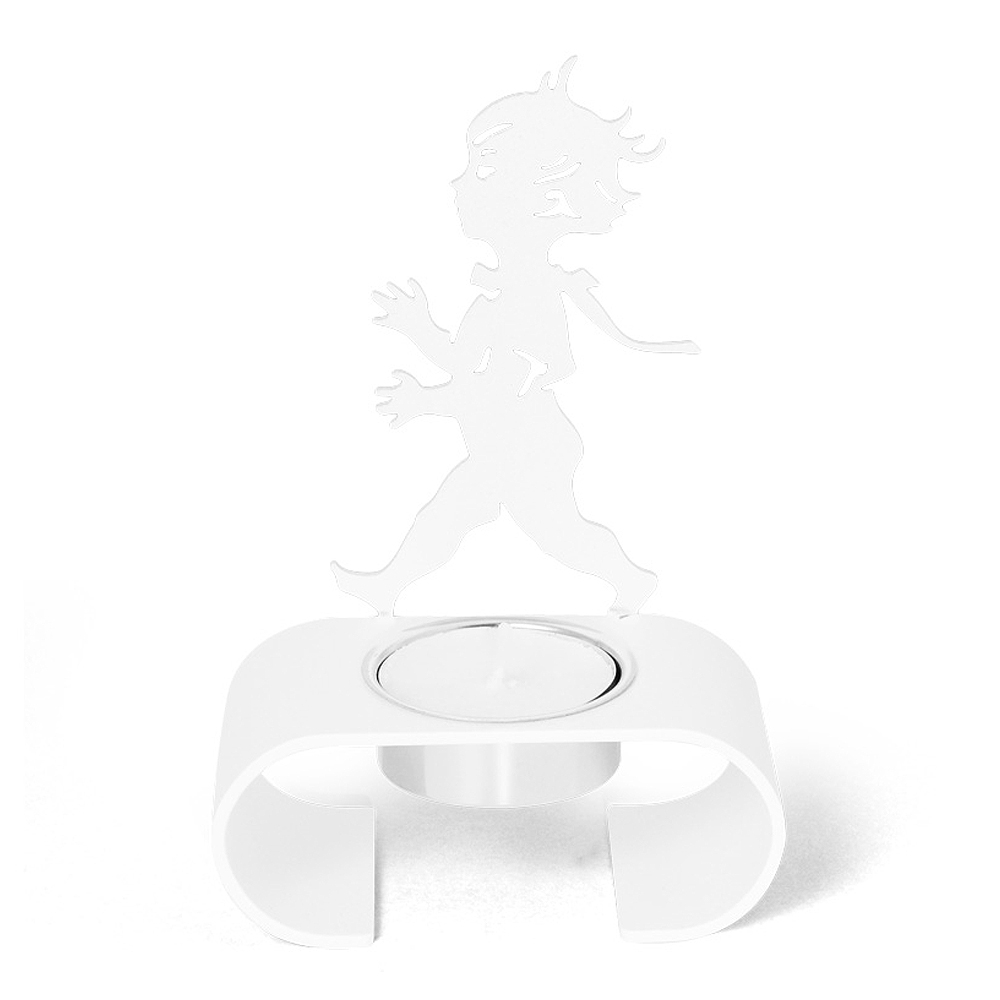 Silhuett Värmeljusstake Vit