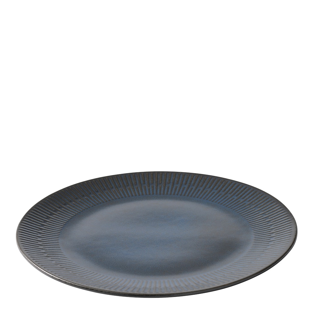 Relief Stoneware Tallrik 27 cm Blå