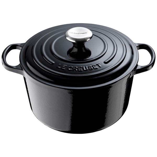 Signature Gjutjärnsgryta rund 26 cm 6,3 L Svart