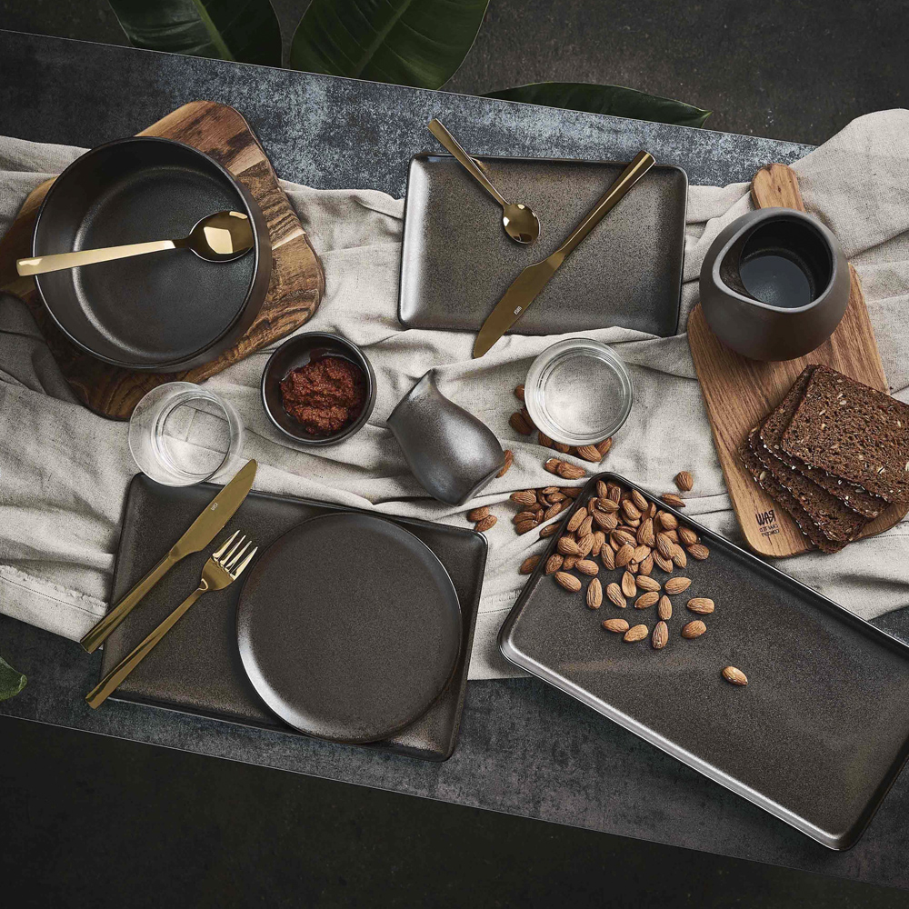 Raw Tallrik rektangulär 31,5x20 cm Brun Metallic