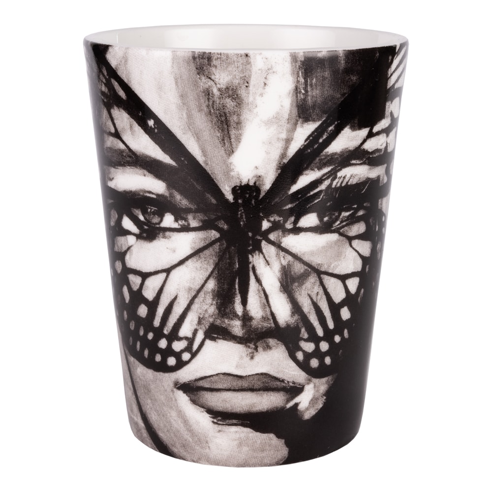 Mugg Golden Butterfly 35 cl Svart/Vit