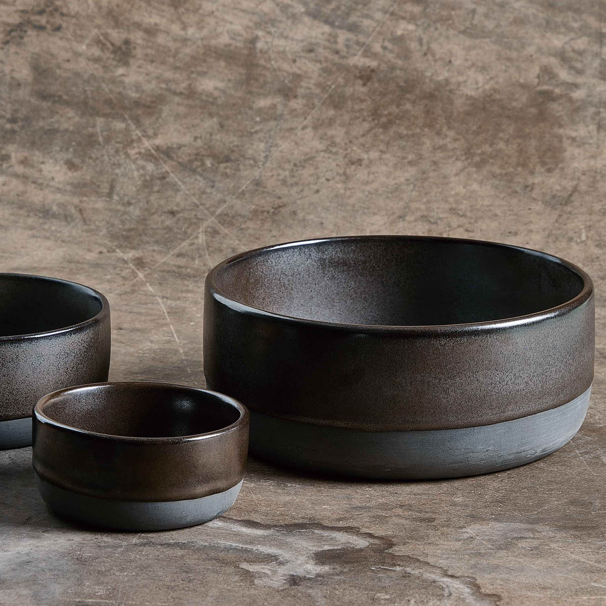 Raw Skålset 3 delar 19,5 cm Metallic Brown