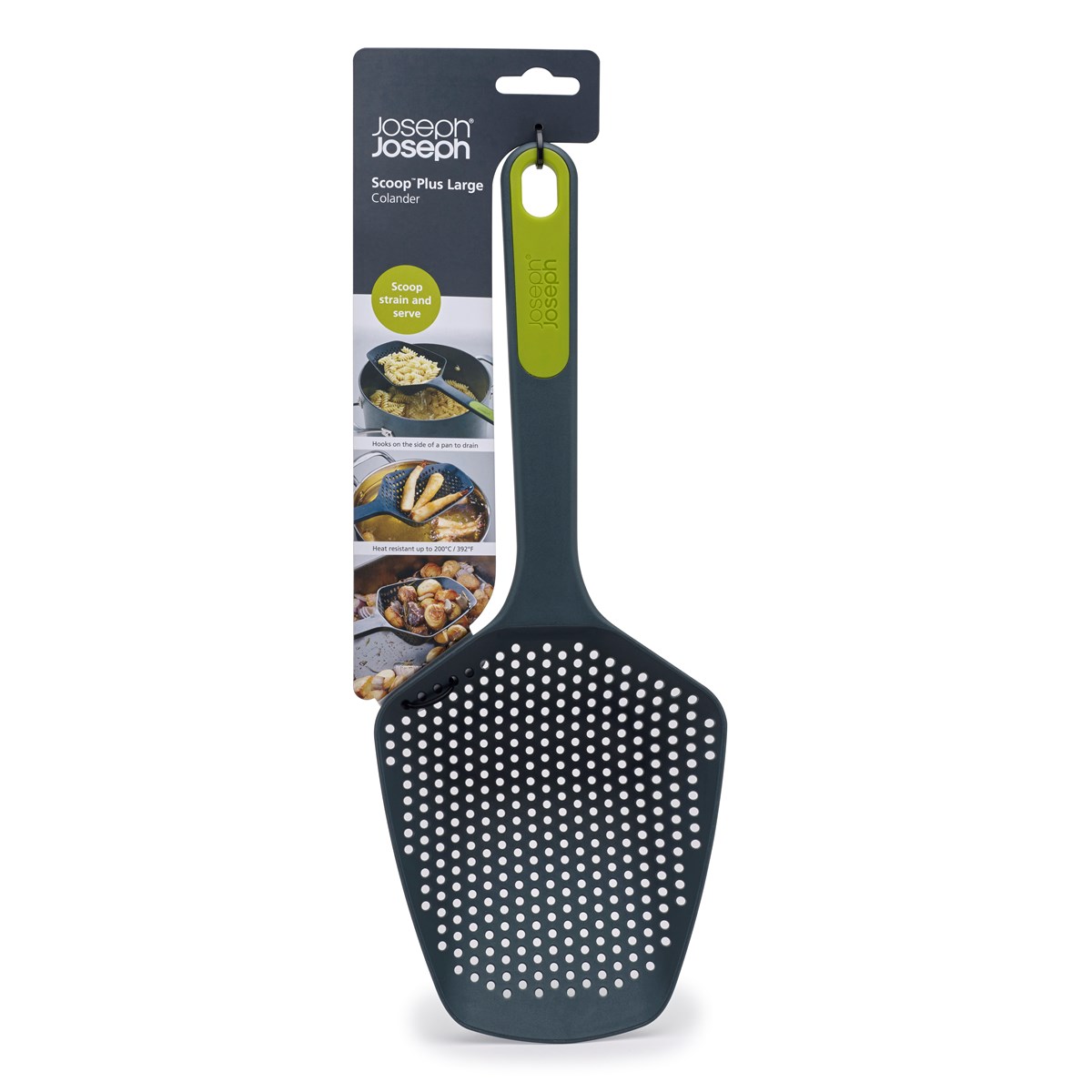Scoop Plus Pastaslev 34 cm Grå/Grön
