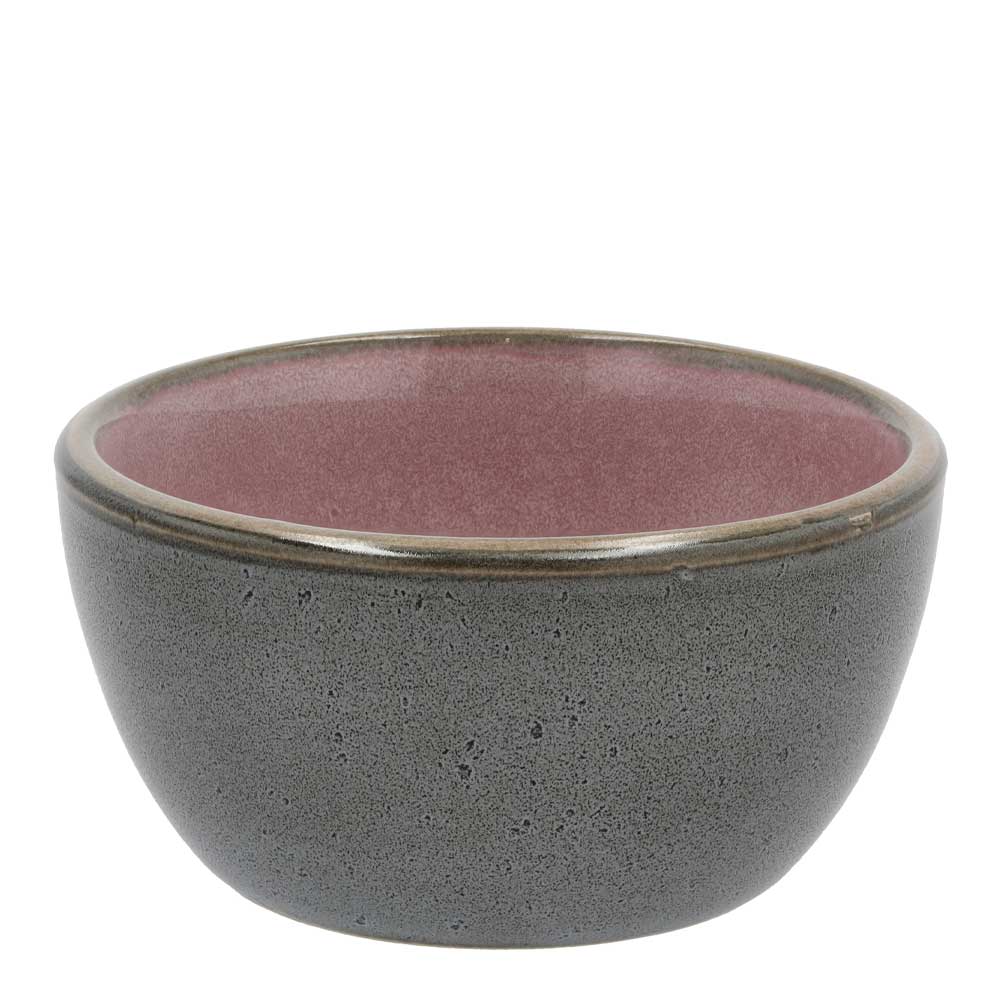 Bitz Skål Stengods 10 cm Grå/Rosa