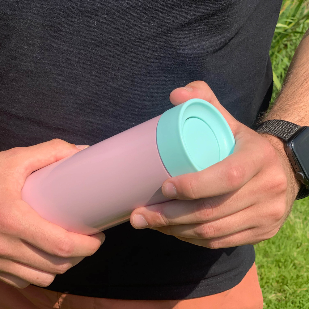 Skittle Travel Mug 35cl Pink & Mint