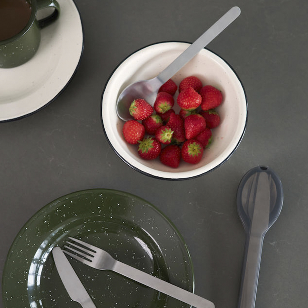 Doris Emaljskål 16 cm Beige