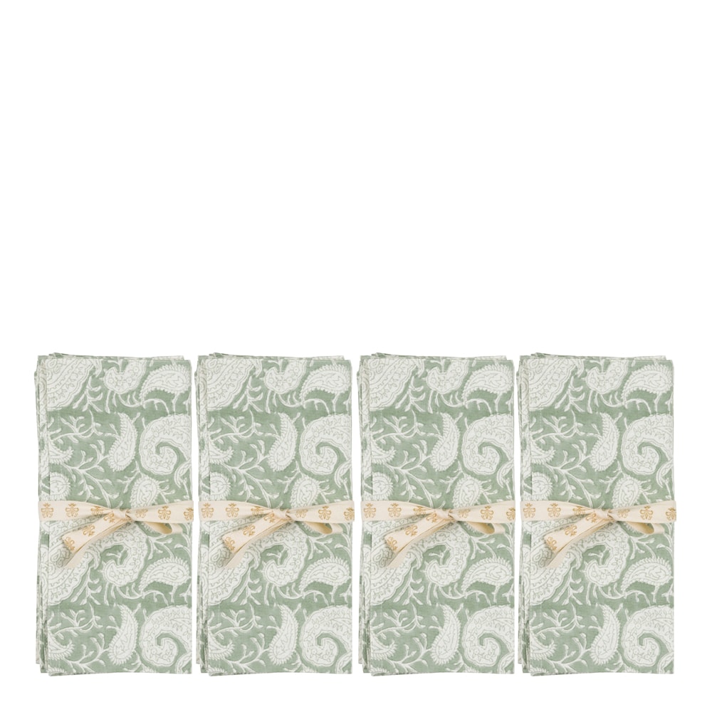 Big Paisley Servett 4-pack 50x50 cm Seafoam