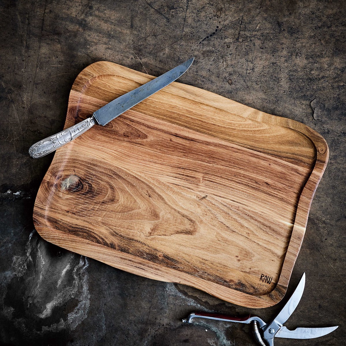 Raw Skärbräda 45x33 cm Teak