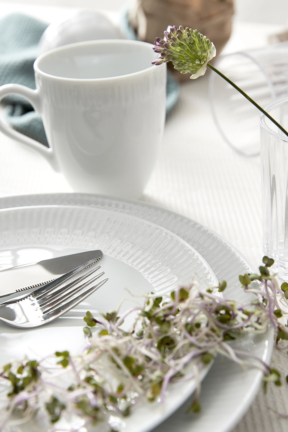 Relief Tallrik 22 cm 4-pack Vit