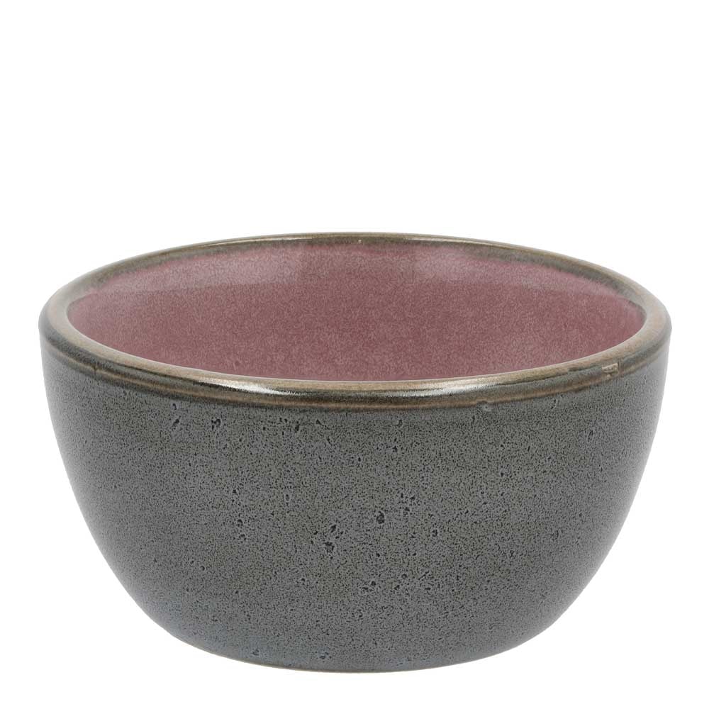 Bitz Skål Stengods 10 cm Grå/Rosa