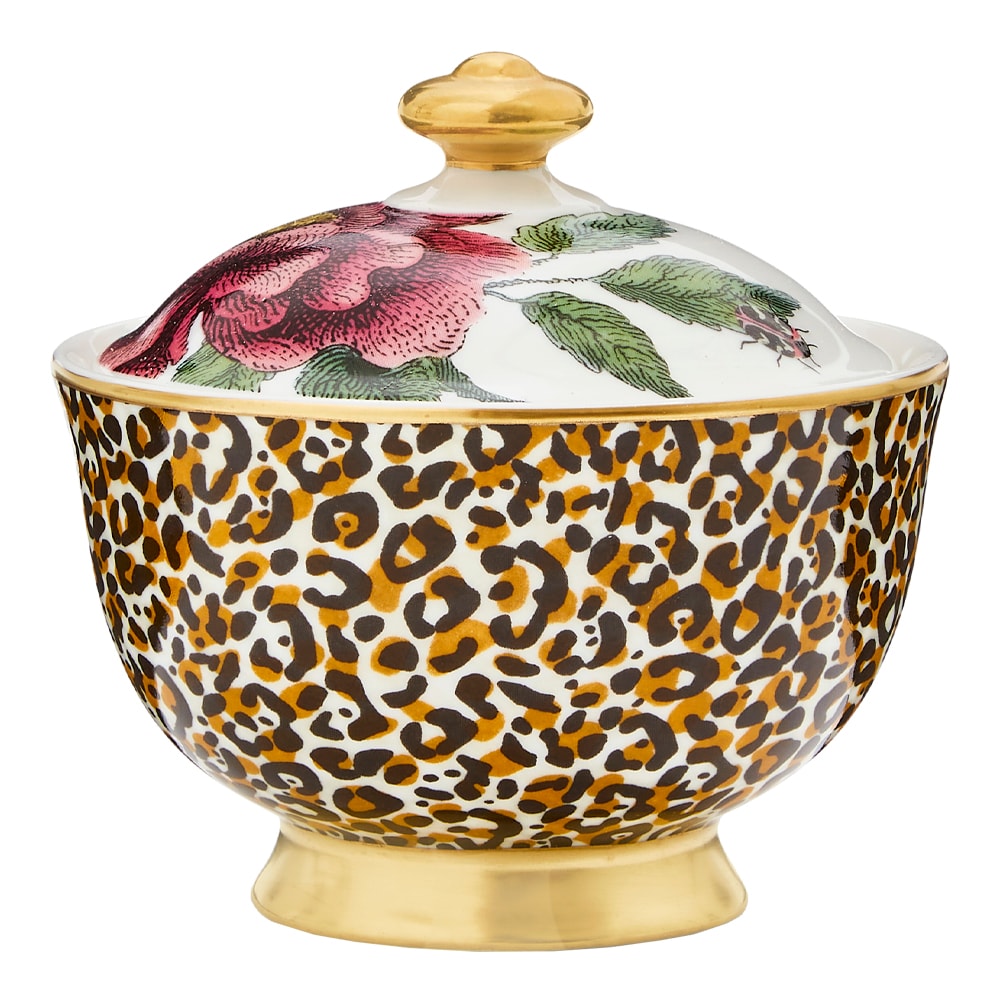 Creatures of Curiosity Sockerskål med lock 20 cl Leopard