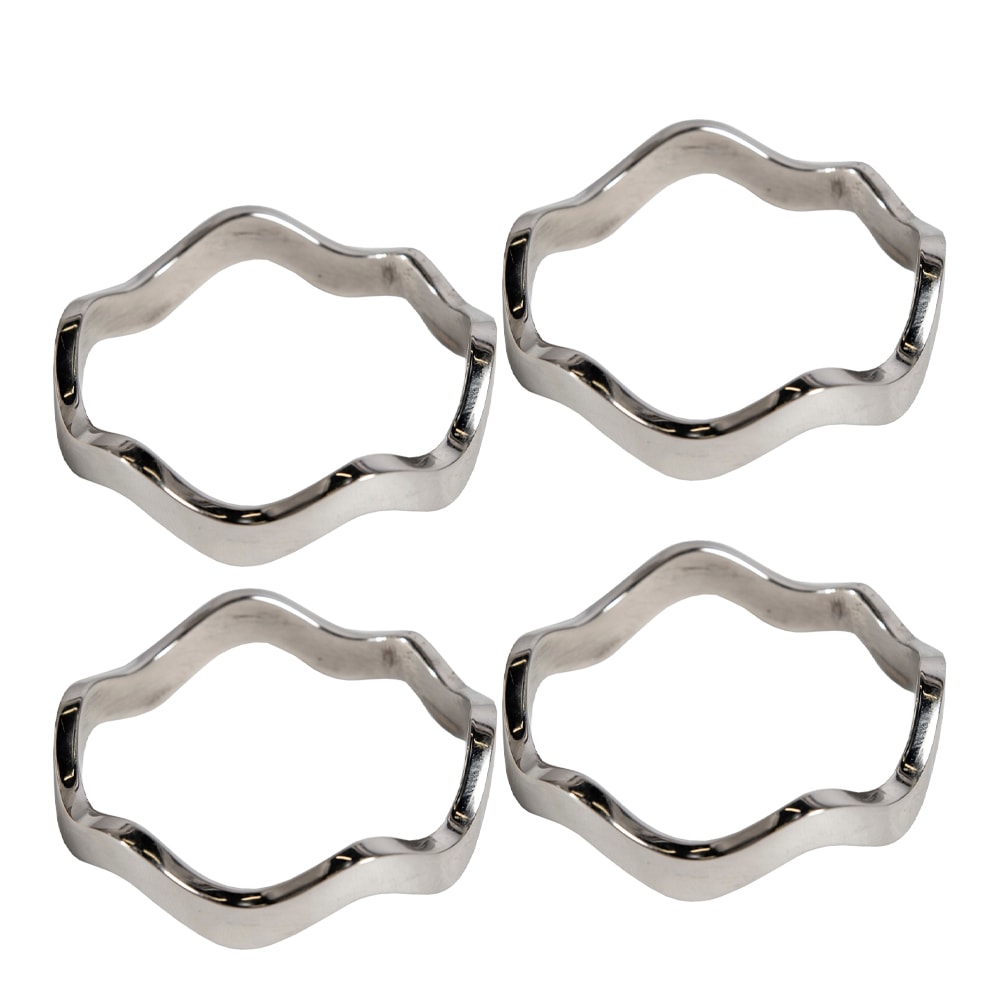 Servettringar Anna 5 cm 4-pack Silver Silver