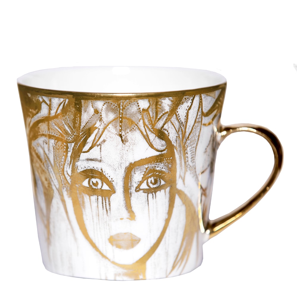 Slice Of Life Mugg med Öra 35 cl Guld