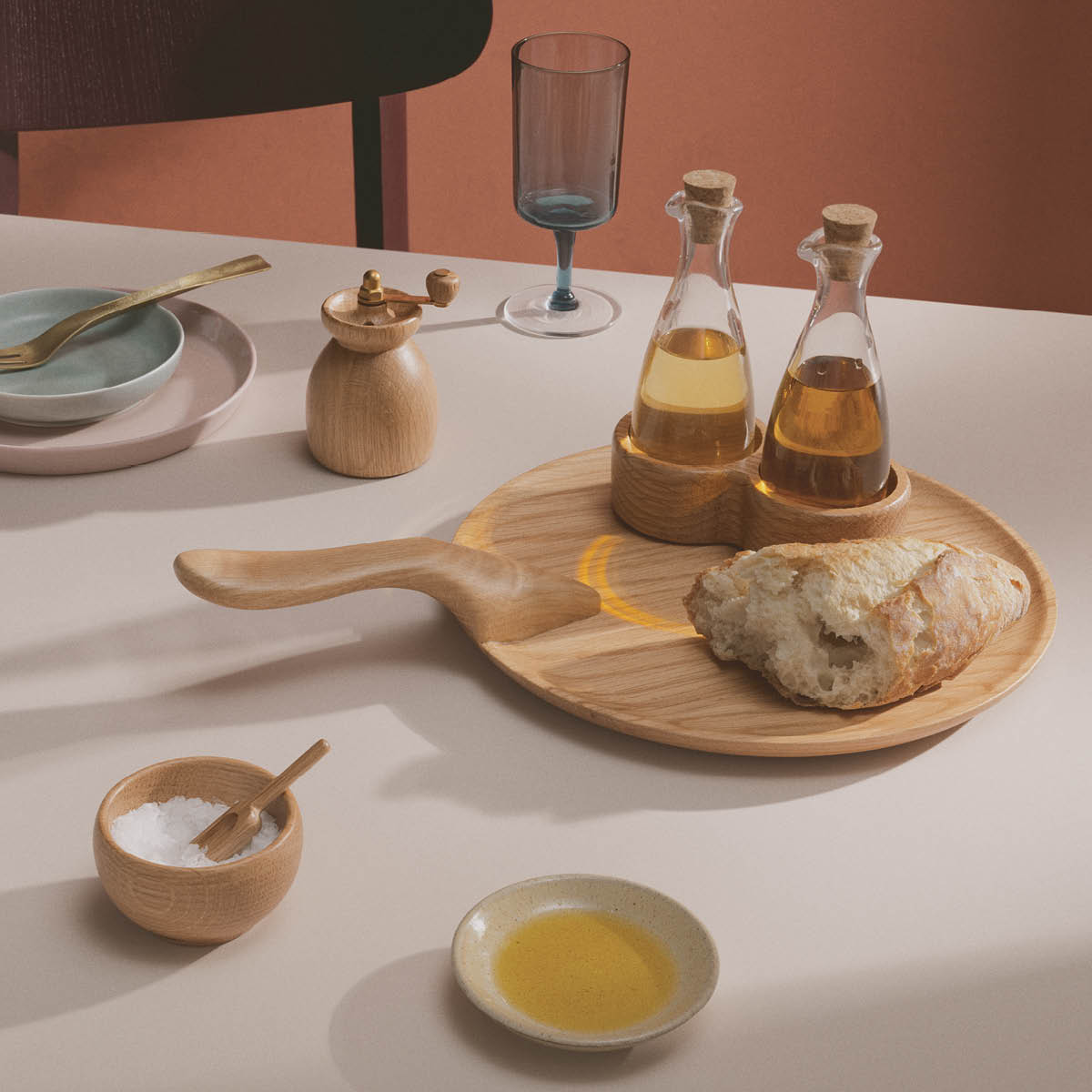 Menageri Olje- Och Vinägerflaska 15 cm Ek