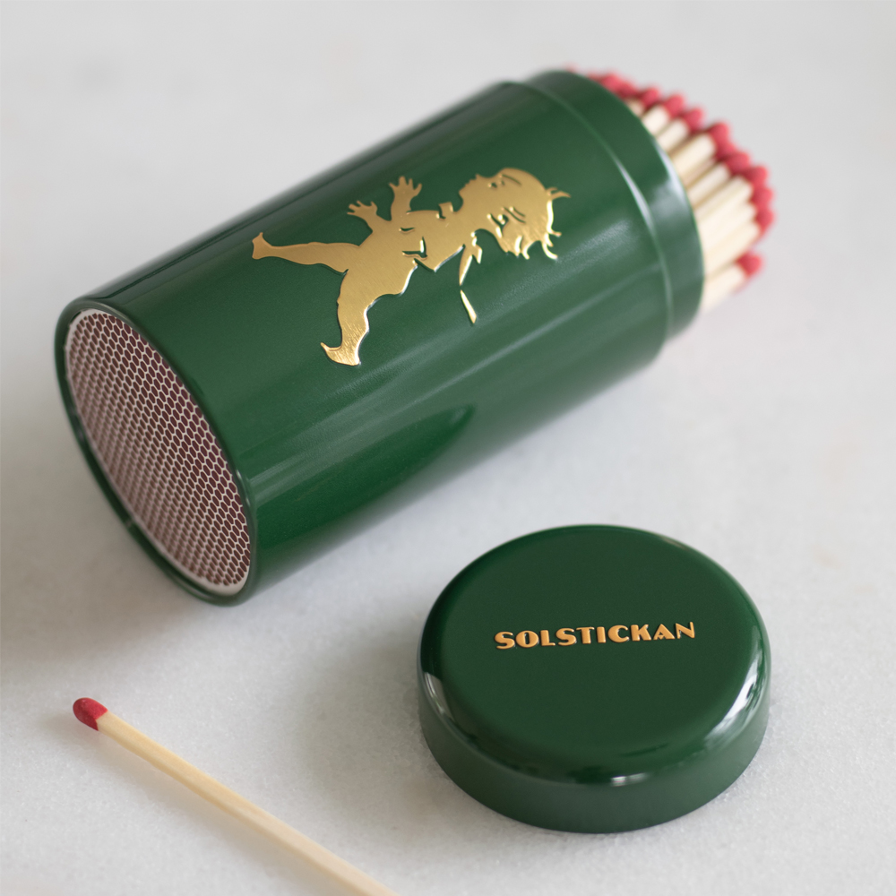 Tändsticksrör 10 cm Grön/Guld