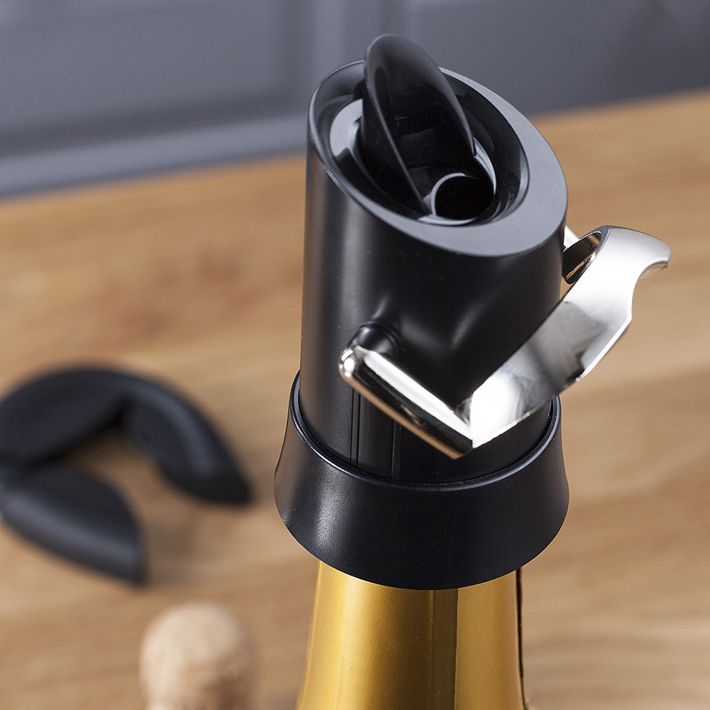 Champagneförslutare Svart