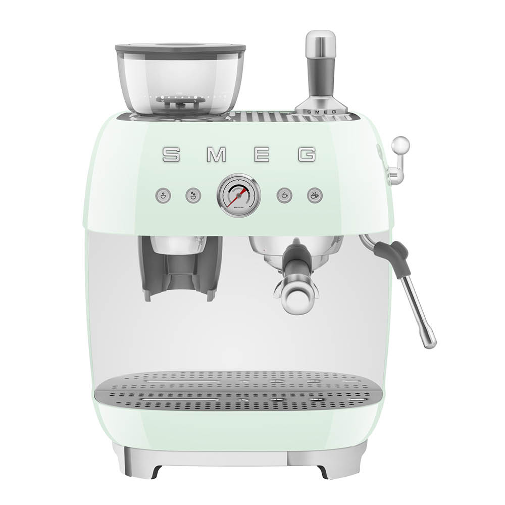 Smeg Manuell Kaffemaskin med Kvarn Pastellgrön