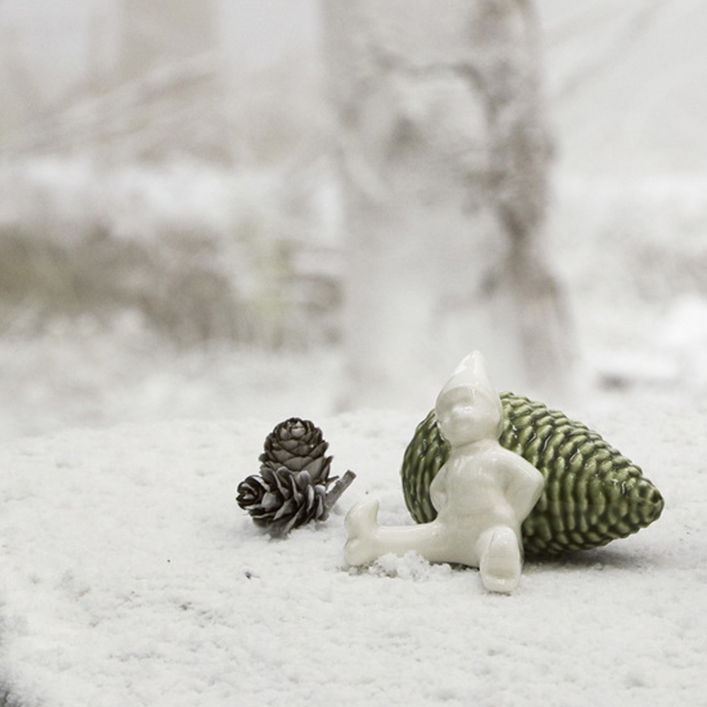 Christmas Tales Figur Joy 5,5 cm Vit/Grön